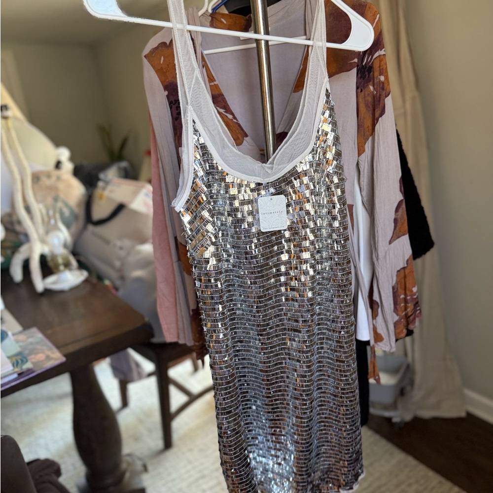 Silver Sequin Women's Dress